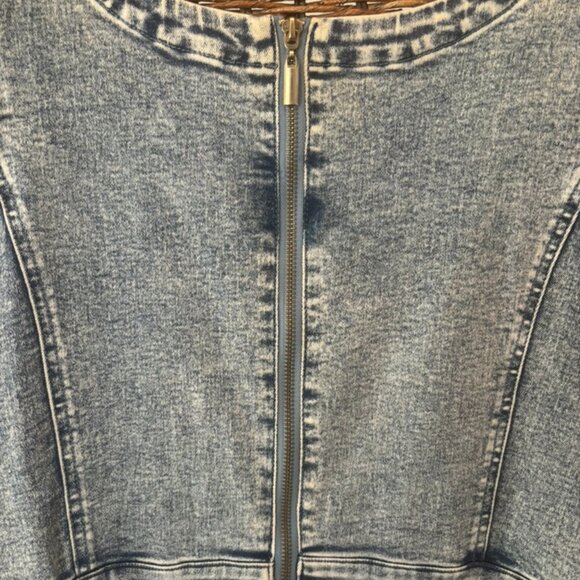 Venus Stretch Denim Jumpsuit Light Wash Size 16 Wide Leg - Picture 9 of 10